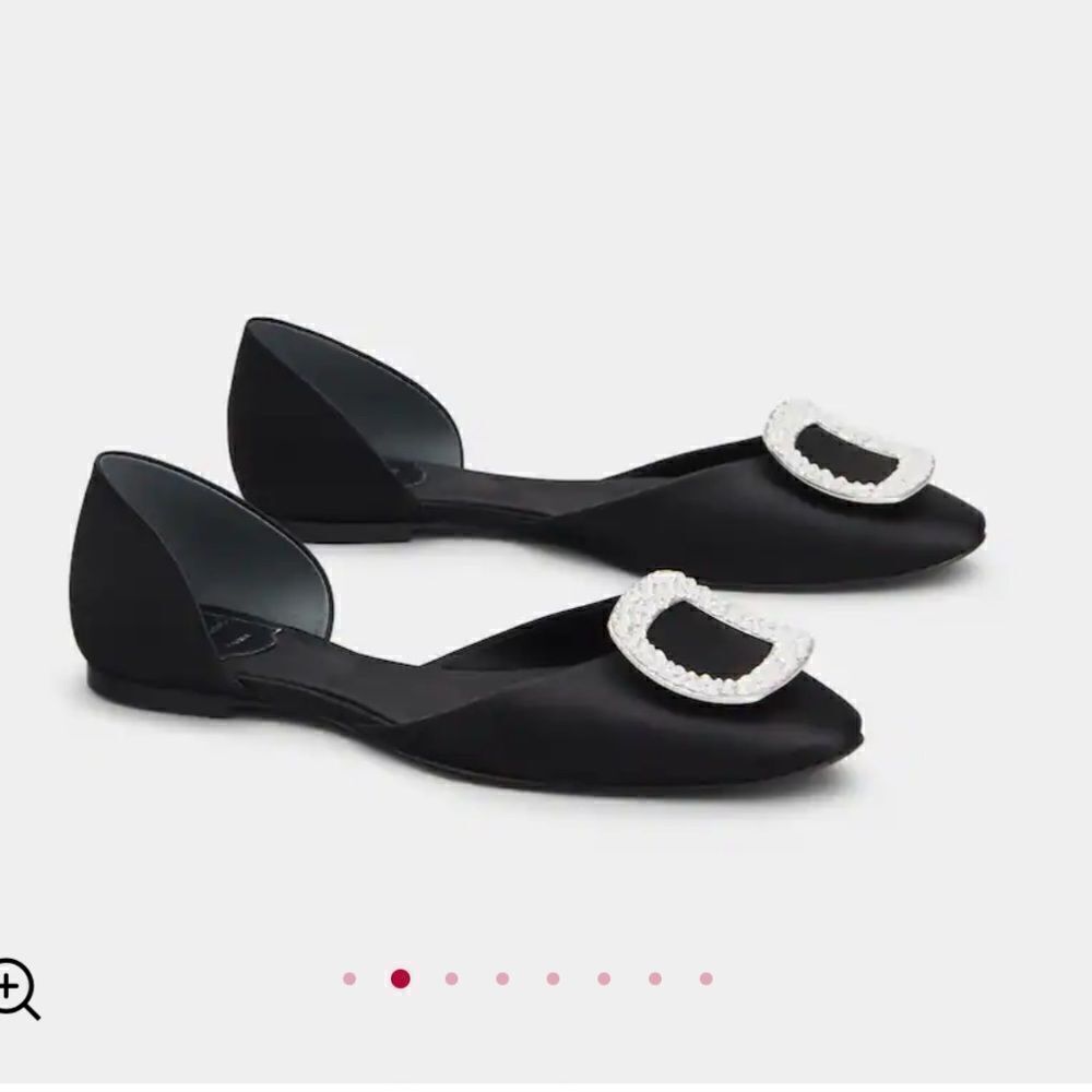 Roger Vivier Chip Strass Ballet Flat Black